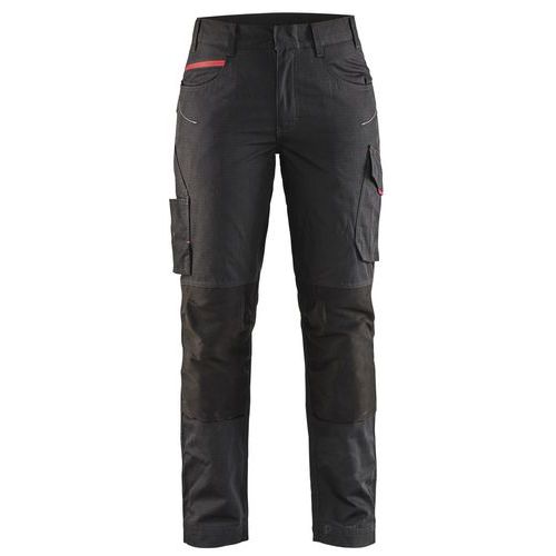 Pantalon De Travail Services Stretch Femme Noir/rouge Taille 50c