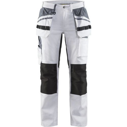 Pantalon De Travail Peintre Stretch Femme Blanc/noir Taille 34