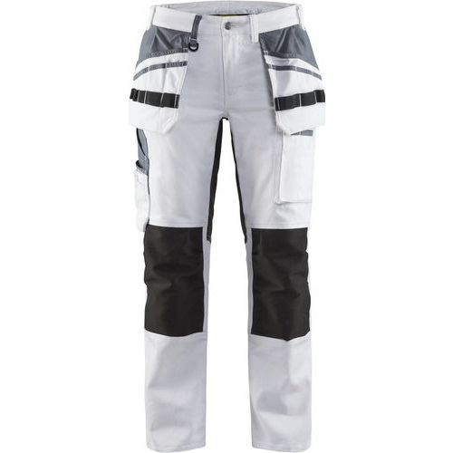 Pantalon De Travail Peintre Stretch Femme Blanc/noir Taille 46