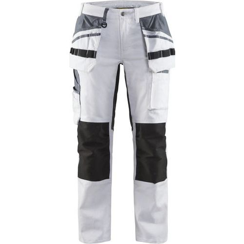 Pantalon De Travail Peintre Stretch Femme Blanc/noir Taille 52