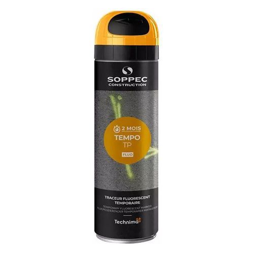 Soppec - Bombe de peinture de marquage temporaire Tempo TP - Orange - Pour terrain engazonné