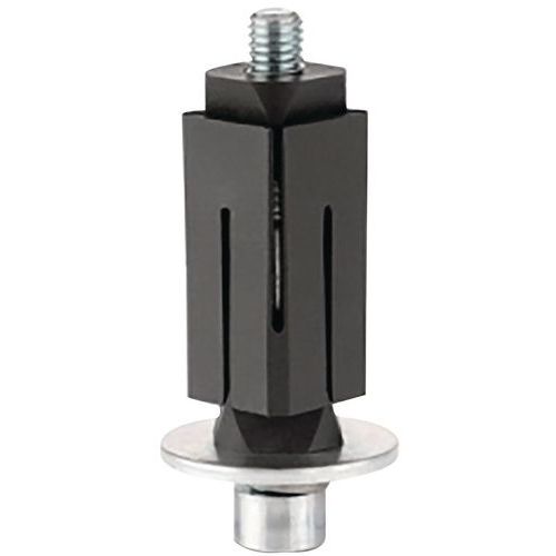 Tente - Fixation Expansible Carrée Polyamide - Pour Tube 27/30mm - Filetage 10mm - Robuste et Durable
