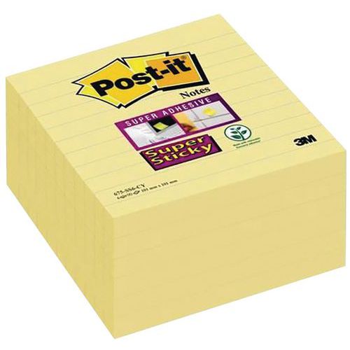 3m 6 Notes Super Sticky Post-itÂ® Grands Formats 3M