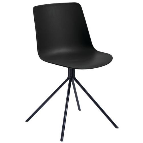 Lot De 2 Chaises Dn Pied Spider Noir Coque Polypro Noire