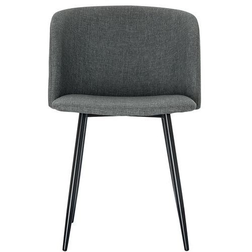 Fauteuils Must Pied Noir Assise Tissu Polyester Gris