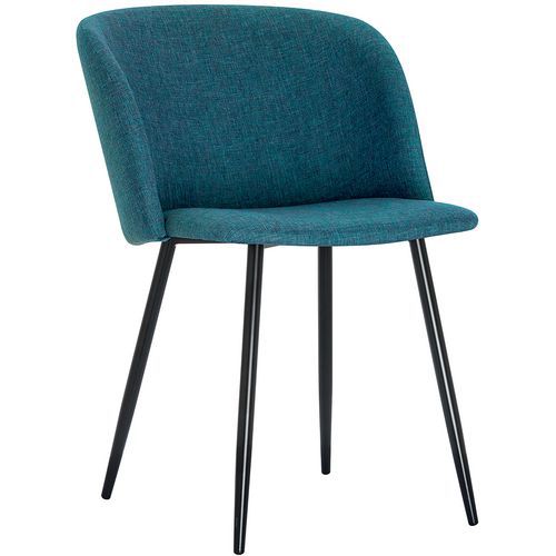 Fauteuils Must Pied Noir Assise Tissu Polyester Bleu