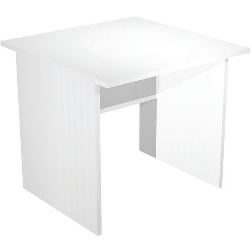 Artarredi - Bureau Presto 80x80cm - Plateau et Piétement Blanc - Mélaminé - Éco-responsable