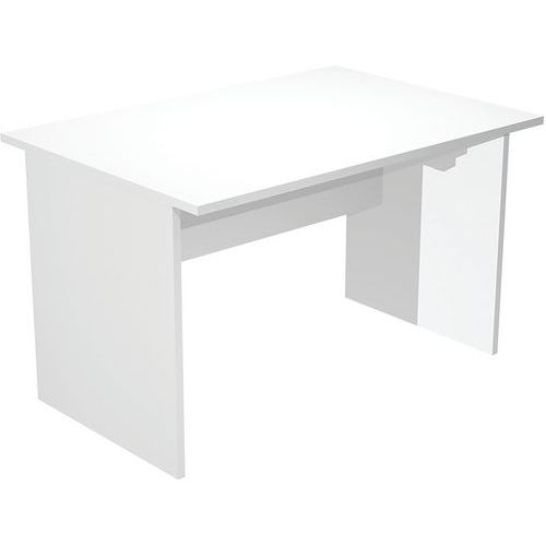 Artarredi - Bureau droit Fast 120 cm Blanc - Pieds Panneaux - Plateau Mélaminé - Éco-responsable