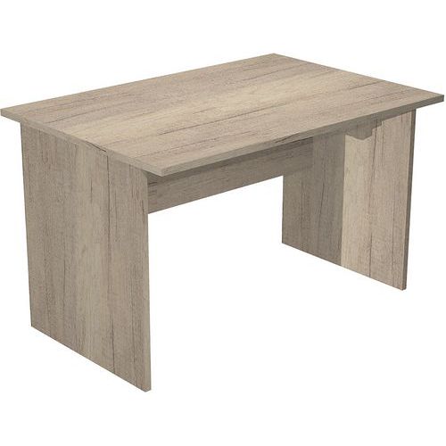 Artarredi - Bureau droit Fast 120 cm - Chêne gris - Plateau mélaminé - Éco-responsable