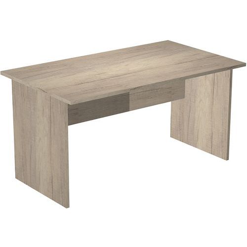 Artarredi - Bureau droit Fast 140 cm - Chêne gris - Éco-responsable et spacieux