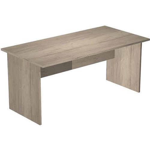 Artarredi - Bureau droit Fast 160 cm - Chêne gris - Plateau mélaminé - Éco-responsable