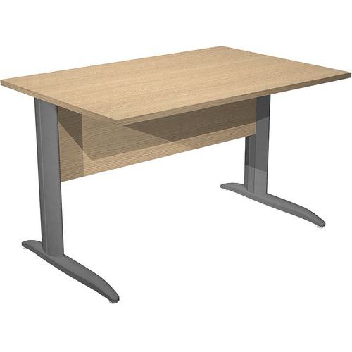 Artarredi - Bureau Fast 120cm Chêne Anthracite - Pieds Métal L - Éco-responsable
