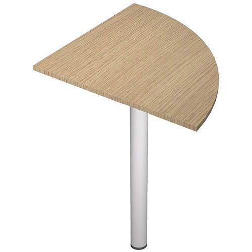 Artarredi - Angle de bureau Fast 90° 80cm - Chêne et Gris - Pieds métal - Éco-responsable