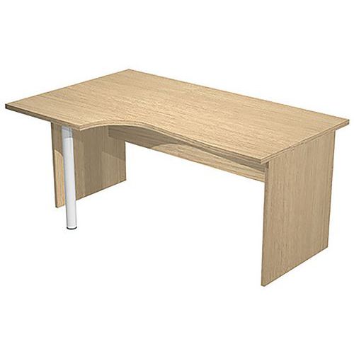 Artarredi - Bureau retour gauche Fast 160 cm - Chêne - Éco-responsable, recyclable