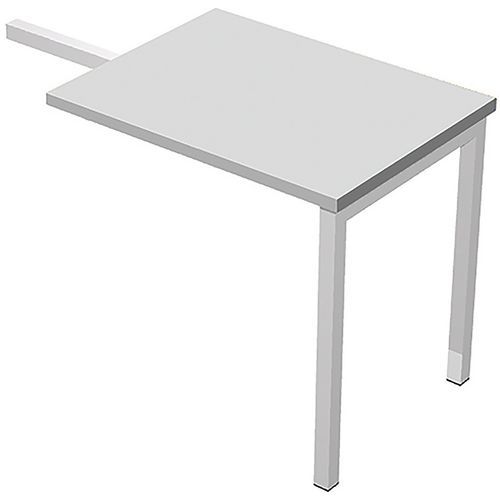 Artarredi - Retour de bureau Fast - 80cm Gris - 2 pieds - Plateau mélaminé - Éco-responsable