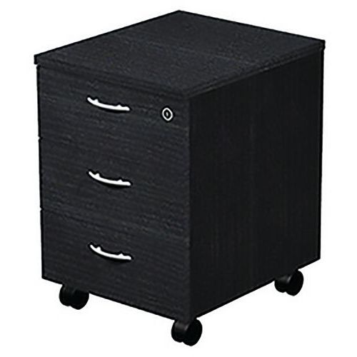 Caisson Mobile 3 Tiroirs Monté Fast - Nooir