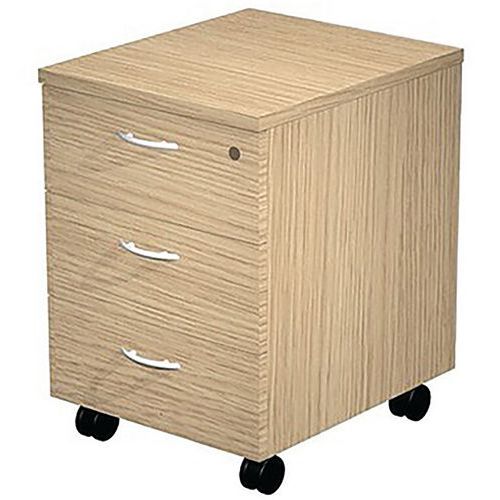 Caisson Mobile 3 Tiroirs Monté Fast - Chêne