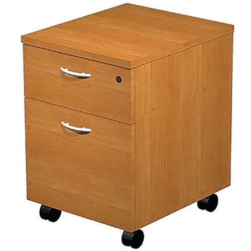 Caisson Mobile Hauteur Bureau Monté 2 Tiroirs Fast - Aulne