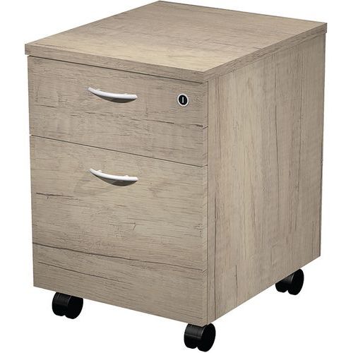 Caisson Mobile Hauteur Monté 2 Tiroirs Fast Chêne Canadien