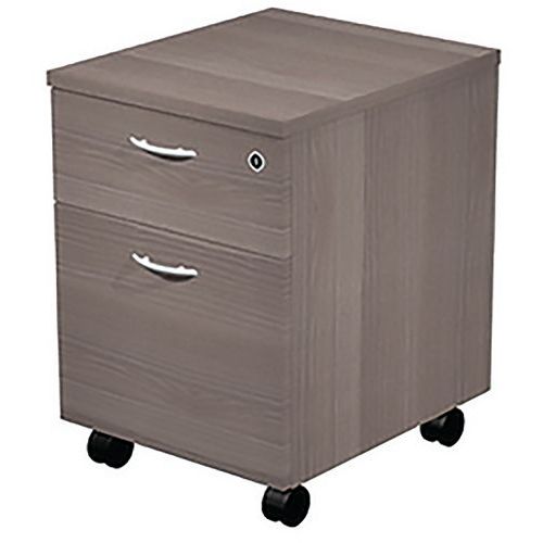 Caisson Mobile Hauteur Bureau Demonté 2 Tiroirs Fast Frêne