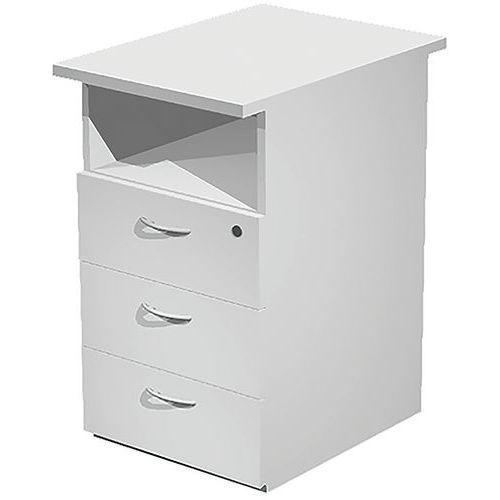 Caisson Demonté Hauteur Bureau 3 Tiroirs Fast 60cm - Gris