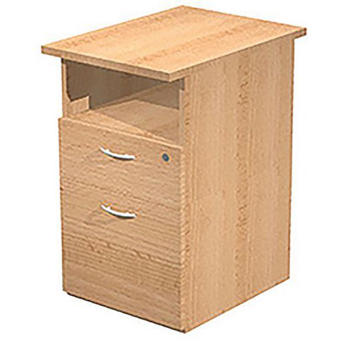 Caisson Hauteur Demonté 2 Tiroirs Fast - P 60cm - Hêtre