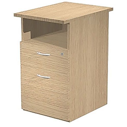 Caisson Hauteur Demonté 2 Tiroirs Fast - P 60cm - Chêne