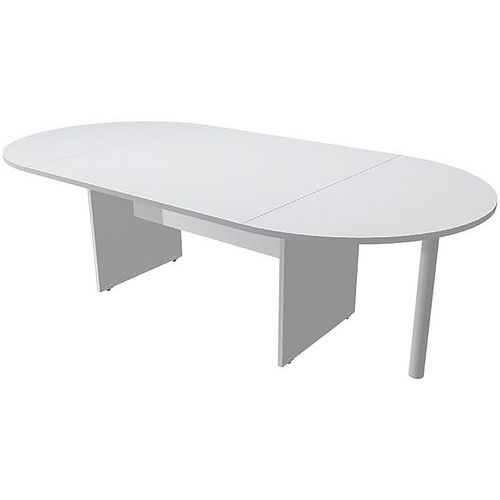 Table De Réunion Ovale Pieds Renfort Métal Fast - Blanc