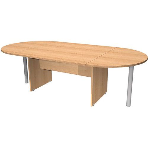 Table De Réunion Ovale Pieds Renfort Métal Fast - Hêtre