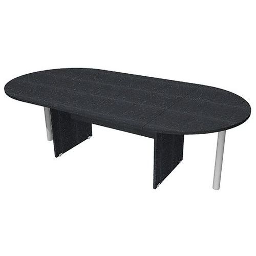 Table De Réunion Ovale Pieds Renfort Métal Fast - Noir