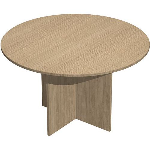 Table De Réunion Ronde Fast - 120x72cm - Chêne