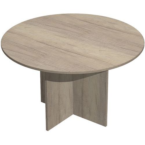 Table De Réunion Ronde Fast - 120x72cm - Chêne Canadien