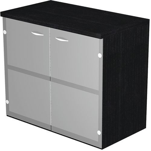 Meuble Bas Fast Portes Coulissantes - Noir