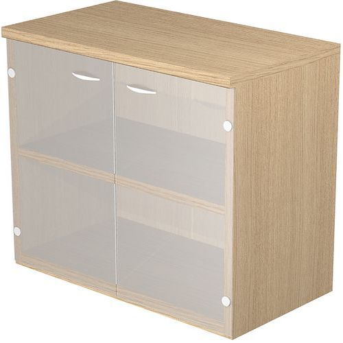 Meuble Bas Fast Portes Coulissantes - Chêne
