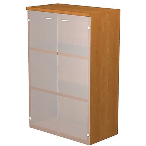 Meuble Mi-haut Fast Portes En Verre - P35cm - Aulne