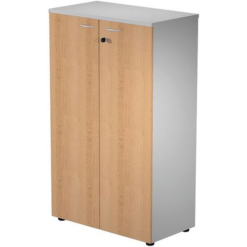 Meuble Mi-haut Fast Portes Verre Avec Serrure -p44cm-hêtre