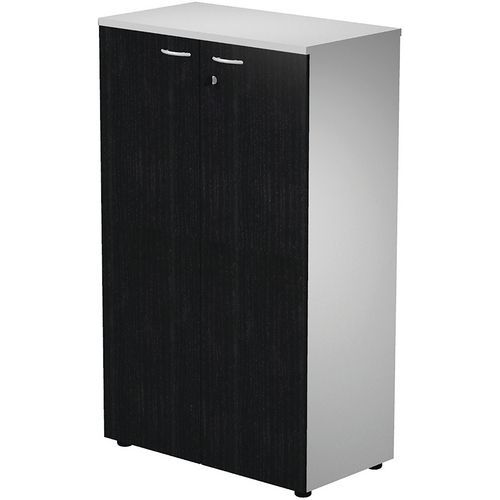 Meuble Mi-haut Fast Portes Verre Avec Serrure -p44cm-noir