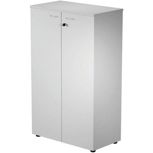 Meuble Mi-haut Fast Portes Verre Avec Serrure - P44cm-gris