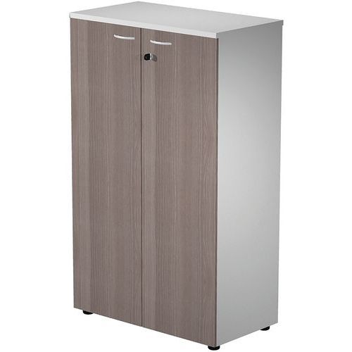 Meuble Mi-haut Fast Portes Verre Avec Serrure -p44cm-frêne