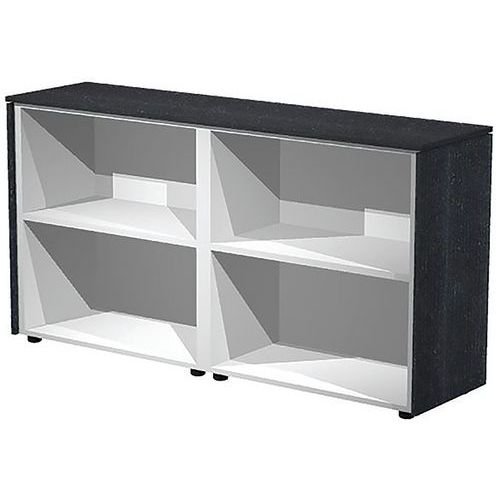Rangement Bas Double Royal - 163x43x814cm - Noir
