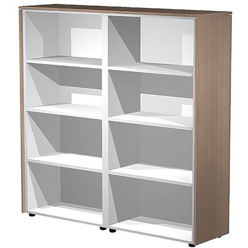 Rangement Haut Double Royal - 163x43x158cm - Noyer