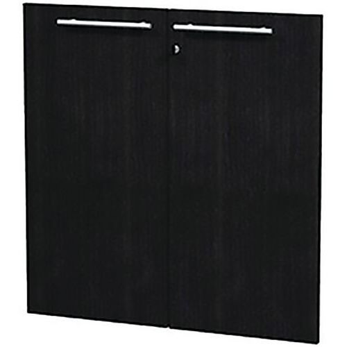 Jeu De Portes Royal Pour Armoire Basse Avec Serrure - Noir