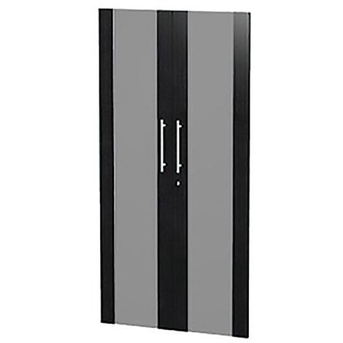 Jeu De Portes Verre Fumé Royal Pour Armoire Haute - Noir