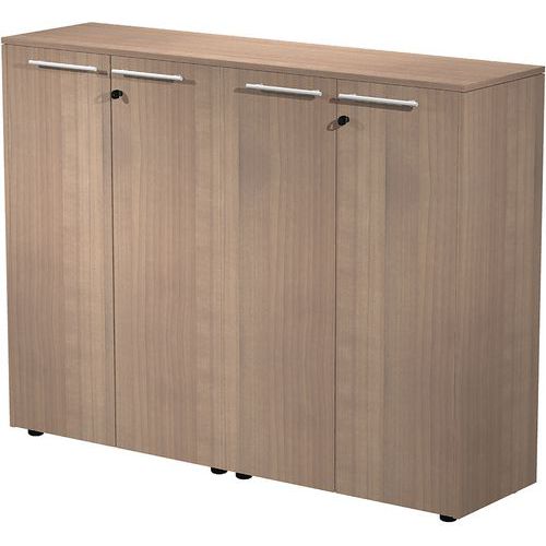 Armoire Mi-haute Double à 4 Portes Royal - Noyer