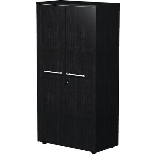 Armoire Haute Avec 2 Portes à Serrure Royal - Noir