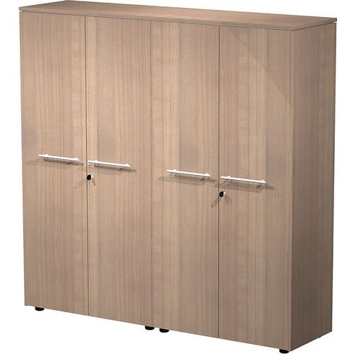 Armoire Haute Double à 4 Portes Avec Serrure Royal - Noyer