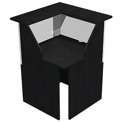 Banque D'accueil à Module Angle Welcome - Noir/blanc