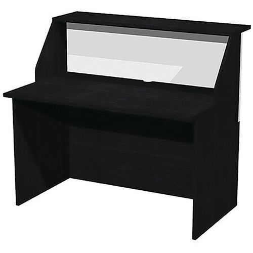 Banque D'accueil à Module Haut Welcome - 120 Cm - Noir/blanc