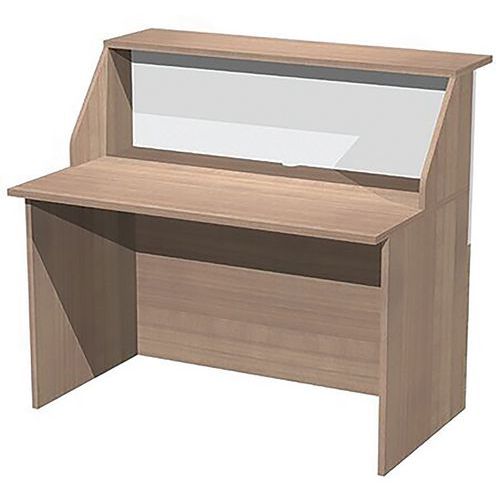 Banque D'accueil à Module Haut Welcome - 120 Cm - Noyer