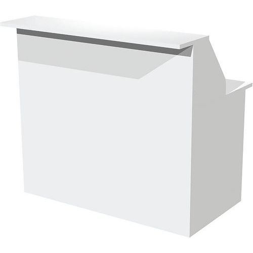 Banque D'accueil à Module Haut Welcome - 120 Cm - Blanc
